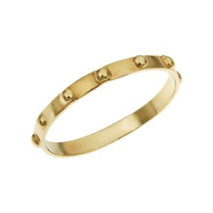 Fede moderna Unoaerre rosario in oro giallo 18kt