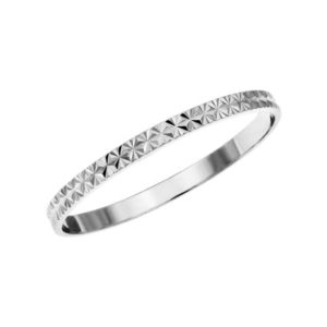 Fede diamantata in oro bianco Unoaerre