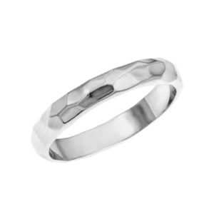 Fede in oro bianco moderna Unoaerre 18kt